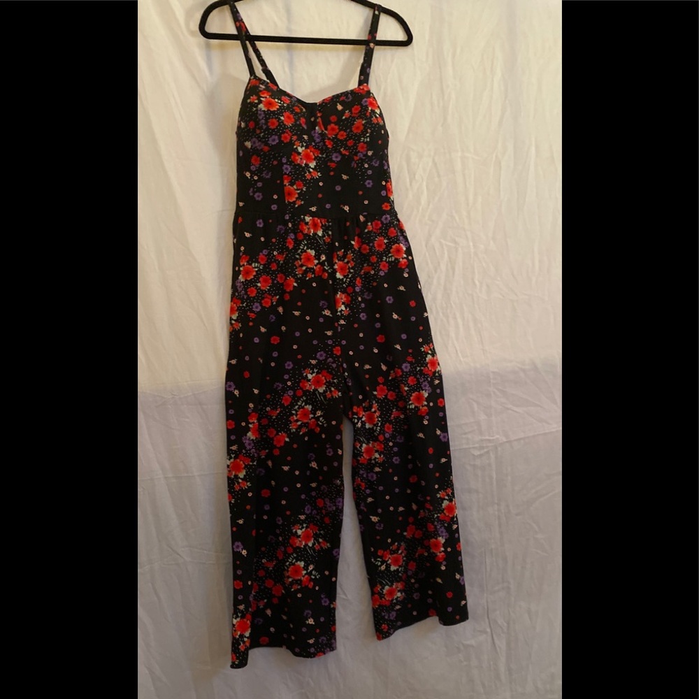 Floral Black Jumpsuit